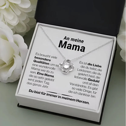 Mom's infinity necklace in the light box