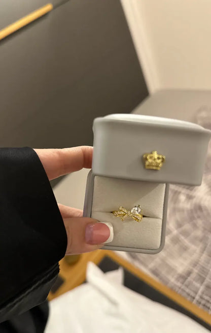 Gold Princess Bow Ring